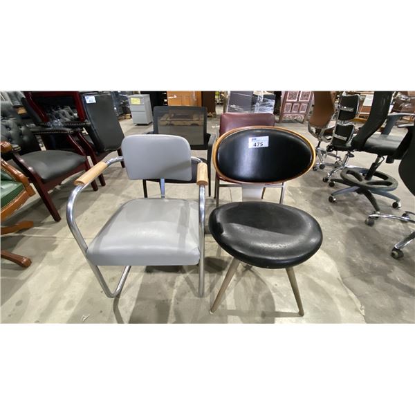 GROUP OF 4 ASSORTED CLIENT CHAIRS