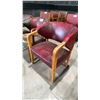 Image 3 : 3 MATCHING WOOD AND LEATHER CLIENT CHAIRS