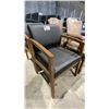 Image 2 : 2 MATCHING WOOD AND LEATHER CLIENT CHAIRS