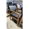 Image 3 : 2 MATCHING WOOD AND LEATHER CLIENT CHAIRS