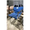 Image 3 : 2 MATCHING FABRIC AND METAL CLIENT CHAIRS