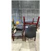 Image 1 : 3 MATCHING WOOD AND LEATHER CLIENT CHAIRS