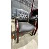 Image 2 : 3 MATCHING WOOD AND LEATHER CLIENT CHAIRS
