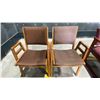 Image 4 : 3 MATCHING WOOD AND FABRIC CLIENT CHAIRS