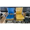 Image 1 : 6 ASSORTED STACKING VINTAGE CLIENT CHAIRS