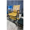 Image 2 : 6 ASSORTED STACKING VINTAGE CLIENT CHAIRS