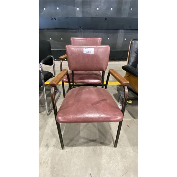 PAIR OF MATCHING METAL CHAIRS