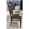 Image 2 : WOOD AND LEATHER ARM CHAIR
