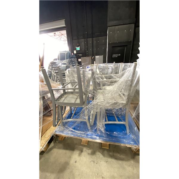 PALLET OF METAL STACKING CHARS