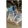 Image 2 : PALLET OF STACKING METAL BASE PLASTIC CHAIRS
