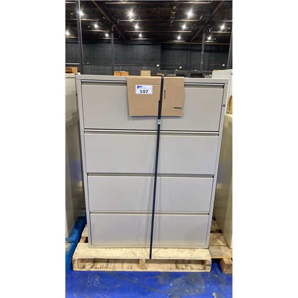 2 GREY 4 DRAWER FILING CABINETS
