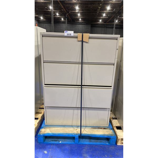 2 GREY 4 DRAWER FILING CABINETS