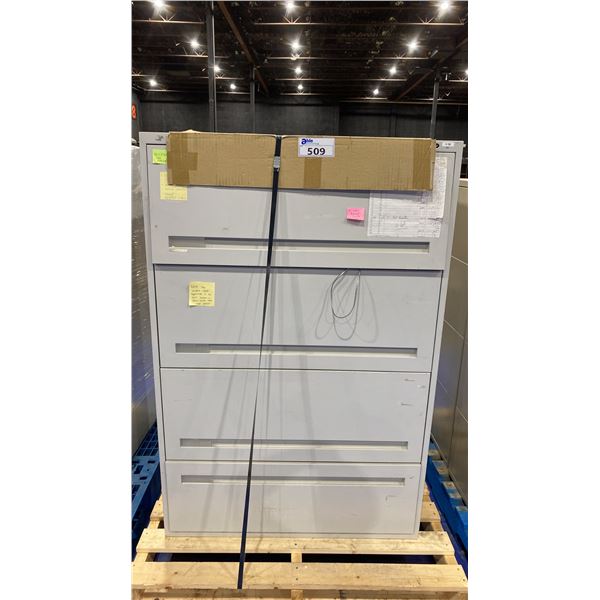 2 GREY 4 DRAWER FILING CABINETS