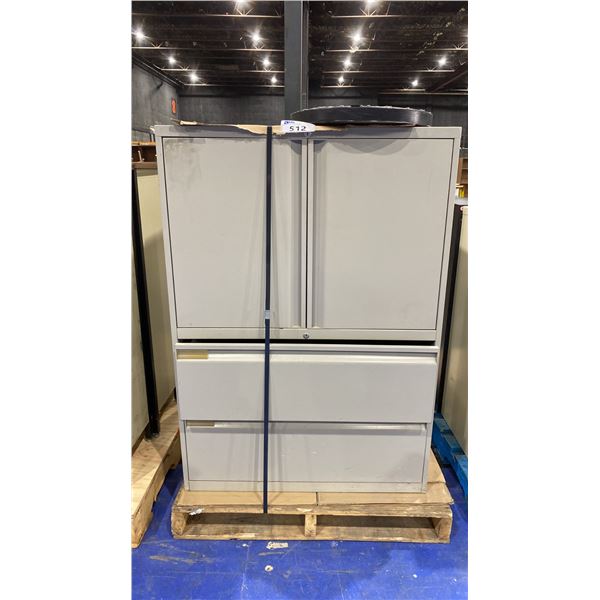 2 GREY 2 DRAWER 2 DOOR FILING/OFFICE CABINETS