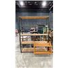 Image 1 : LARGE METAL FRAME WOOD SHELVES SHELVING UNIT & WOOD WALL HUNG SHELF