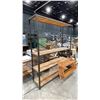 Image 2 : LARGE METAL FRAME WOOD SHELVES SHELVING UNIT & WOOD WALL HUNG SHELF