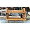 Image 5 : LARGE METAL FRAME WOOD SHELVES SHELVING UNIT & WOOD WALL HUNG SHELF