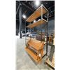 Image 6 : LARGE METAL FRAME WOOD SHELVES SHELVING UNIT & WOOD WALL HUNG SHELF