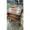 Image 2 : DARK WOOD VINTAGE DROP FRONT SECRETARY DESK