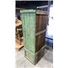 Image 4 : GREEN RUSTIC WOOD CABINET