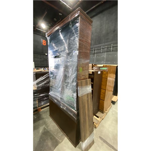 DARK WOOD DISPLAY CABINET