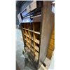 Image 2 : 2 VINTAGE 4 DRAWER WOOD FILING CABINETS & DARK WOOD MULTI SECTION CABINET