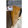 Image 3 : 2 VINTAGE 4 DRAWER WOOD FILING CABINETS & DARK WOOD MULTI SECTION CABINET