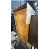 Image 4 : 2 VINTAGE 4 DRAWER WOOD FILING CABINETS & DARK WOOD MULTI SECTION CABINET