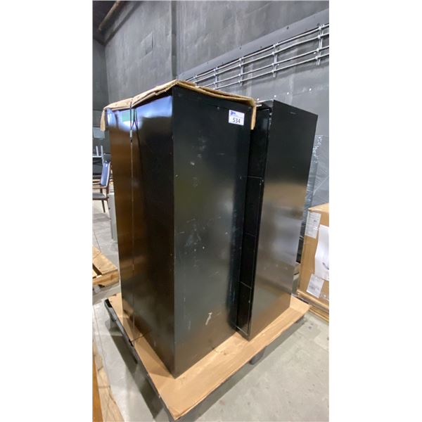 2 BLACK FILING CABINETS
