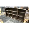 Image 1 : 2 DARK WOOD SLANT TOP BOOKSHELVES