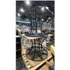Image 1 : SET OF 4 ROUND BLACK METAL BISTRO TABLES