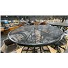 Image 2 : SET OF 4 ROUND BLACK METAL BISTRO TABLES