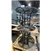Image 3 : SET OF 4 ROUND BLACK METAL BISTRO TABLES