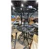 Image 1 : SET OF 4 ROUND BLACK METAL BISTRO TABLES