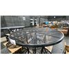 Image 3 : SET OF 4 ROUND BLACK METAL BISTRO TABLES