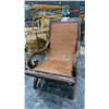 Image 1 : DARK WOOD PLANTATION CHAIR WITH WOVEN SEAT