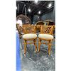 Image 4 : GROUP OF 3 VINTAGE STYLE RATTAN CHAIRS