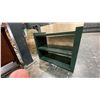Image 2 : GREEN WOODEN MAGAZINE RACK & 3 TIER GREEN SHELVING UNIT
