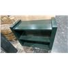 Image 3 : GREEN WOODEN MAGAZINE RACK & 3 TIER GREEN SHELVING UNIT