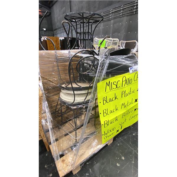 PALLET OF ASSORTED OUTDOOR PATIO CHAIRS