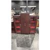 Image 1 : RETRO STYLE WOOD AND GLASS DISPLAY CABINET