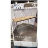 Image 3 : INDUSTRIAL LOOK WOOD TOP TABLE