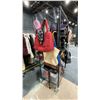 Image 2 : CONTENTS OF RACK- ASSORTED PURSES, BAGS, BACKPACKS, LAPTOP BAGS, UMBRELLAS & MORE