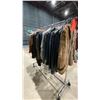Image 5 : MOBILE CLOTHING RACK WITH ASSORTED SET DEC WARDROBE-UNISEX LEATHER COATS, FANCY COATS