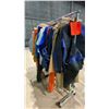 Image 5 : MOBILE CLOTHING RACK WITH ASSORTED SET DEC WARDROBE- UNISEX UNIFORMS, WORK GEAR, HOSPITAL GOWNS