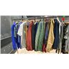 Image 3 : MOBILE CLOTHING RACK WITH ASSORTED SET DEC WARDROBE- MENS BLAZERS, LIGHT COATS, COLLAR SHIRTS, JEAN
