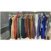 Image 6 : MOBILE CLOTHING RACK WITH ASSORTED SET DEC WARDROBE- MENS BLAZERS, LIGHT COATS, COLLAR SHIRTS, JEAN