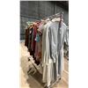 Image 2 : MOBILE CLOTHING RACK WITH ASSORTED SET DEC WARDROBE- WOMENS SWEAT PANTS, SWEATERS, HOUSECOATS