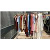 Image 3 : MOBILE CLOTHING RACK WITH ASSORTED SET DEC WARDROBE- WOMENS SWEAT PANTS, SWEATERS, HOUSECOATS