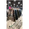Image 3 : MOBILE CLOTHING RACK WITH ASSORTED SET DEC WARDROBE- MENS SWEATERS, TSHIRTS, LONG SLEEVE SHIRTS